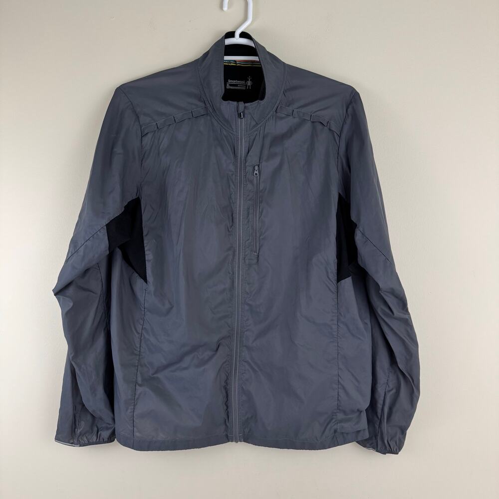 Smartwool Jacket Men’s XL Sport Light Nylon Packable Full Zip Windbreaker Gray